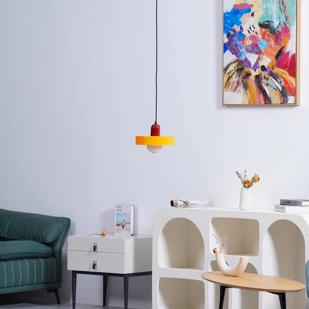Modern Disc Orb LED Pendant Lamp – Minimalist Globe Hanging Light 1-Light