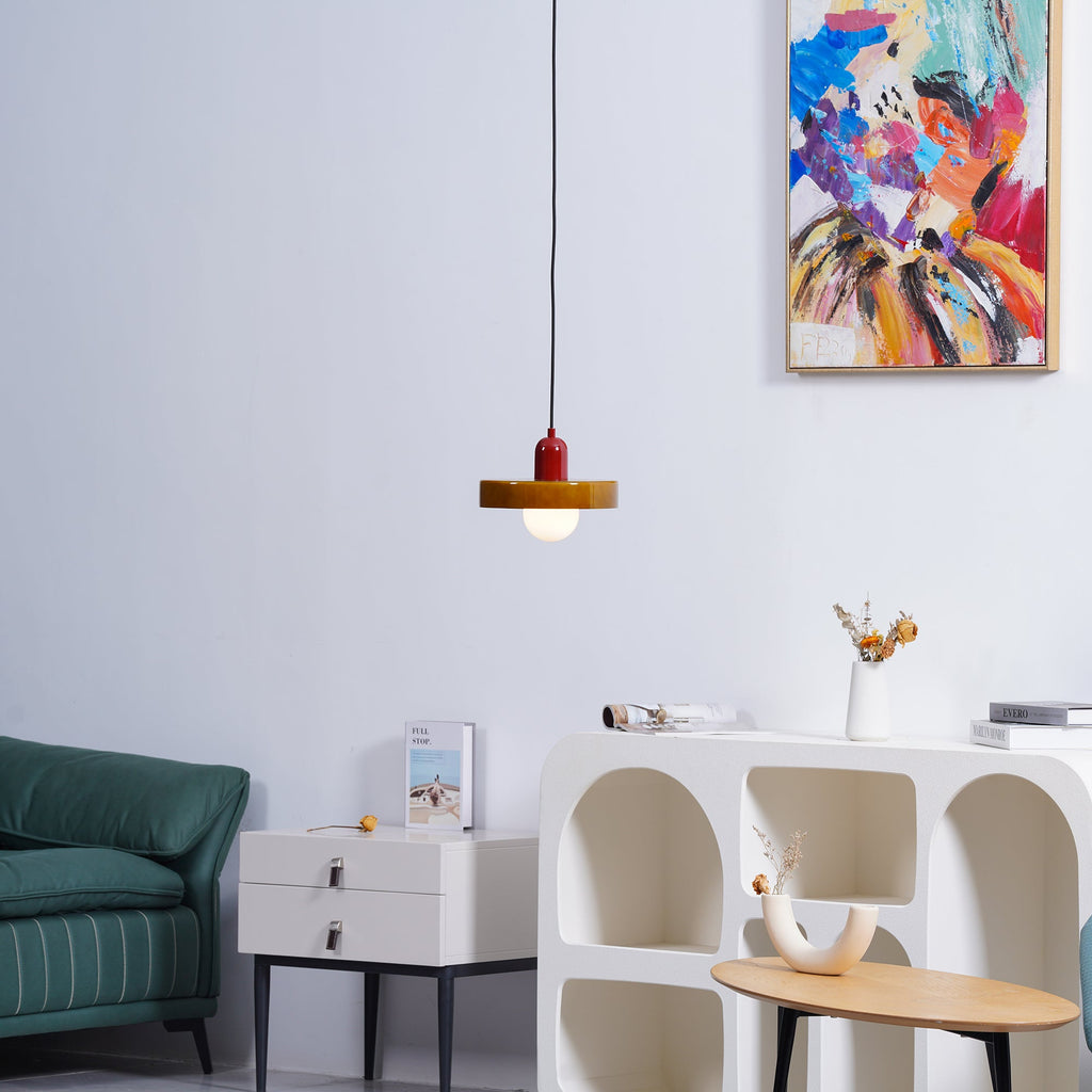Modern Disc Orb LED Pendant Lamp – Minimalist Globe Hanging Light 1-Light