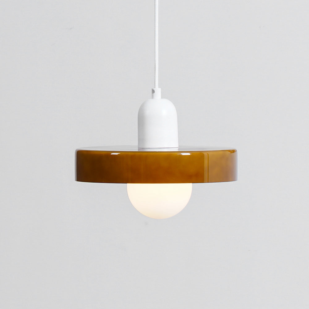Modern Disc Orb LED Pendant Lamp – Minimalist Globe Hanging Light 1-Light