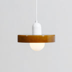 Modern Disc Orb LED Pendant Lamp – Minimalist Globe Hanging Light 1-Light
