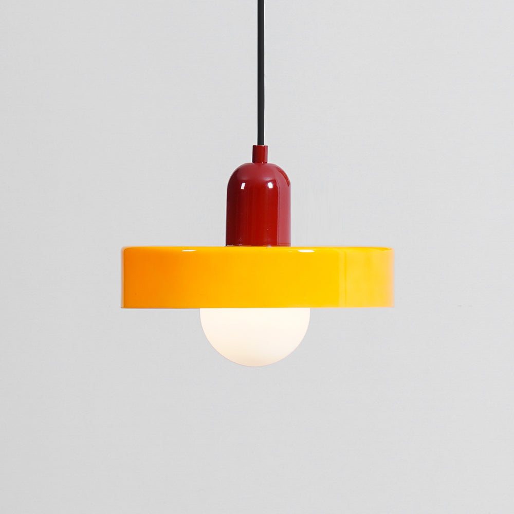 Modern Disc Orb LED Pendant Lamp – Minimalist Globe Hanging Light 1-Light