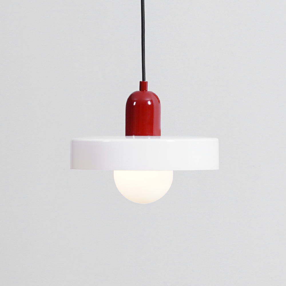Modern Disc Orb LED Pendant Lamp – Minimalist Globe Hanging Light 1-Light