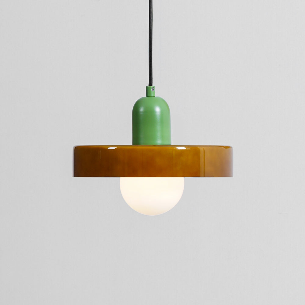 Modern Disc Orb LED Pendant Lamp – Minimalist Globe Hanging Light 1-Light