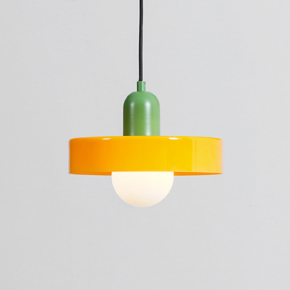 Modern Disc Orb LED Pendant Lamp – Minimalist Globe Hanging Light 1-Light