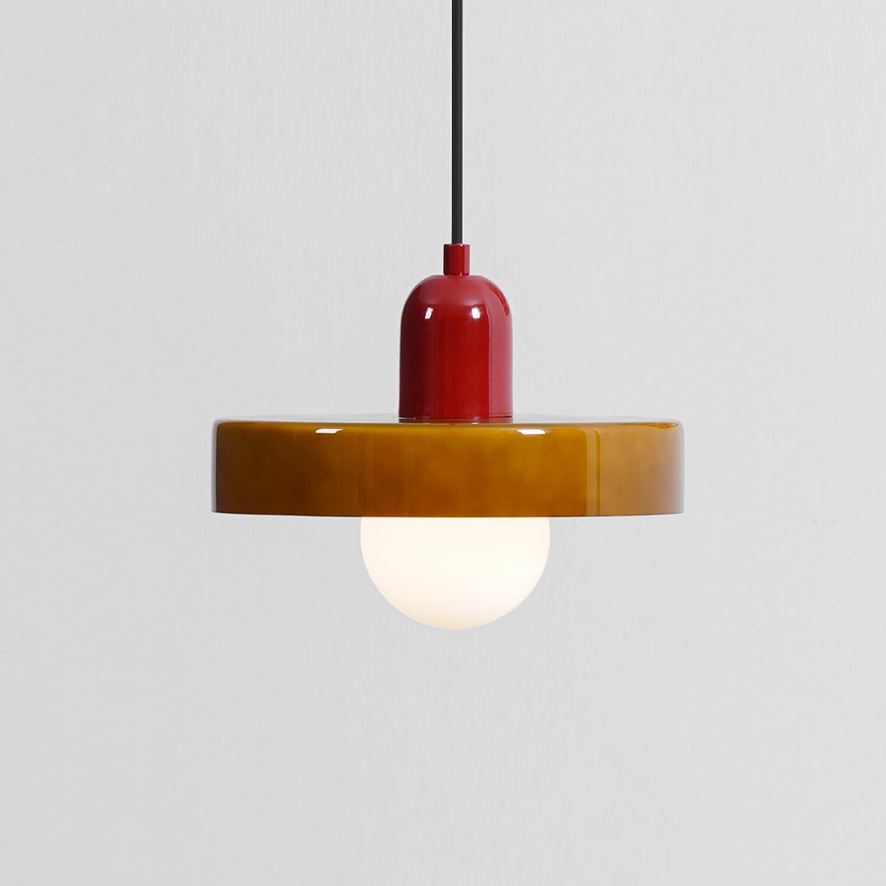 Modern Disc Orb LED Pendant Lamp – Minimalist Globe Hanging Light 1-Light