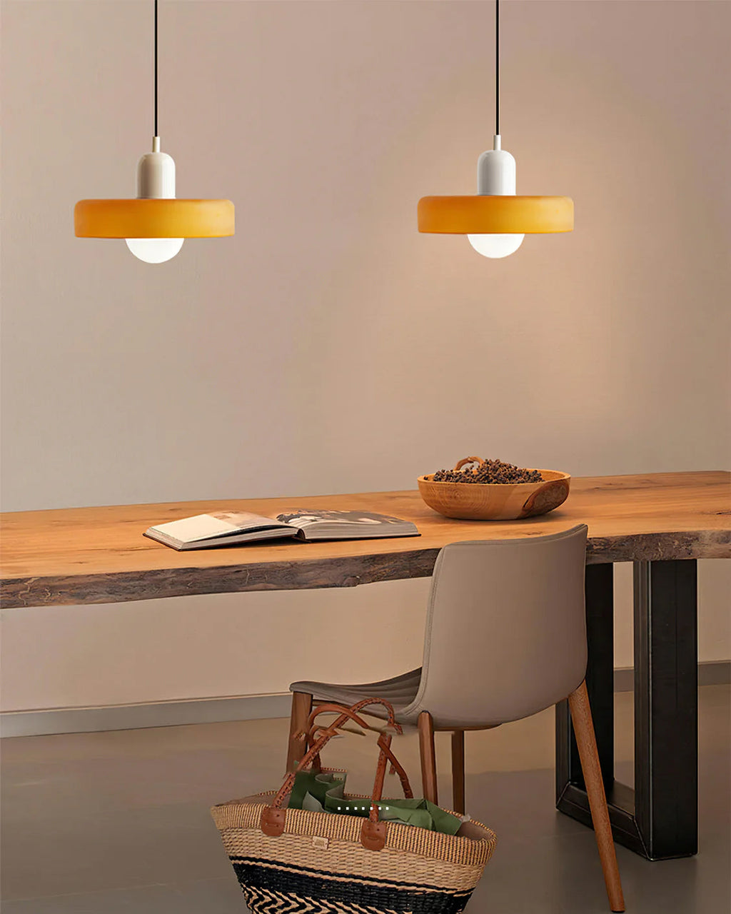 Modern Disc Orb LED Pendant Lamp – Minimalist Globe Hanging Light 1-Light