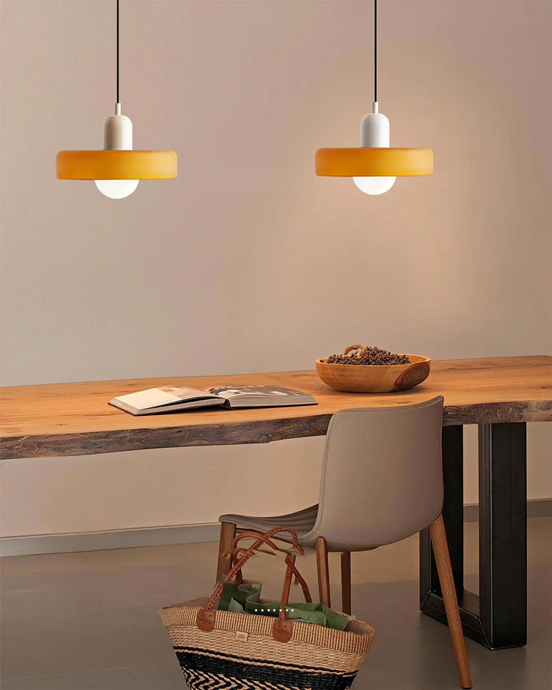 Modern Disc Orb LED Pendant Lamp – Minimalist Globe Hanging Light 1-Light