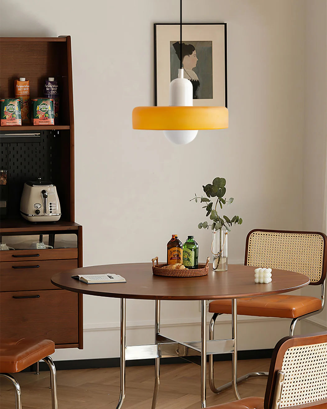 Modern Disc Orb LED Pendant Lamp – Minimalist Globe Hanging Light 1-Light