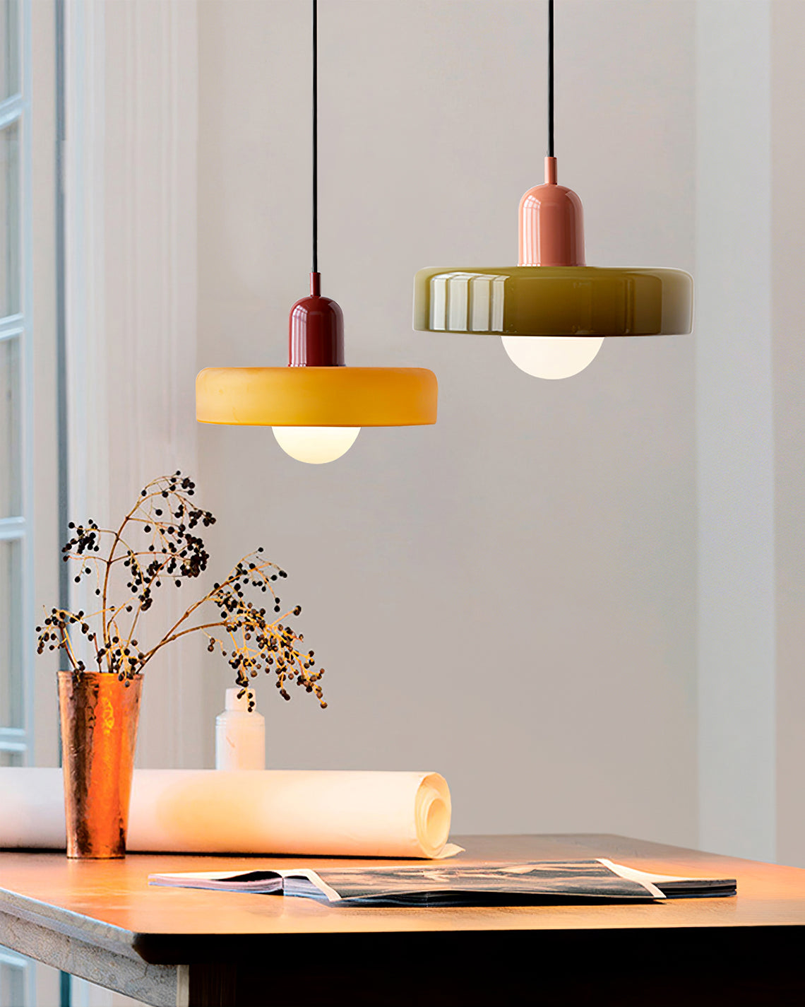 Modern Disc Orb LED Pendant Lamp – Minimalist Globe Hanging Light 1-Light