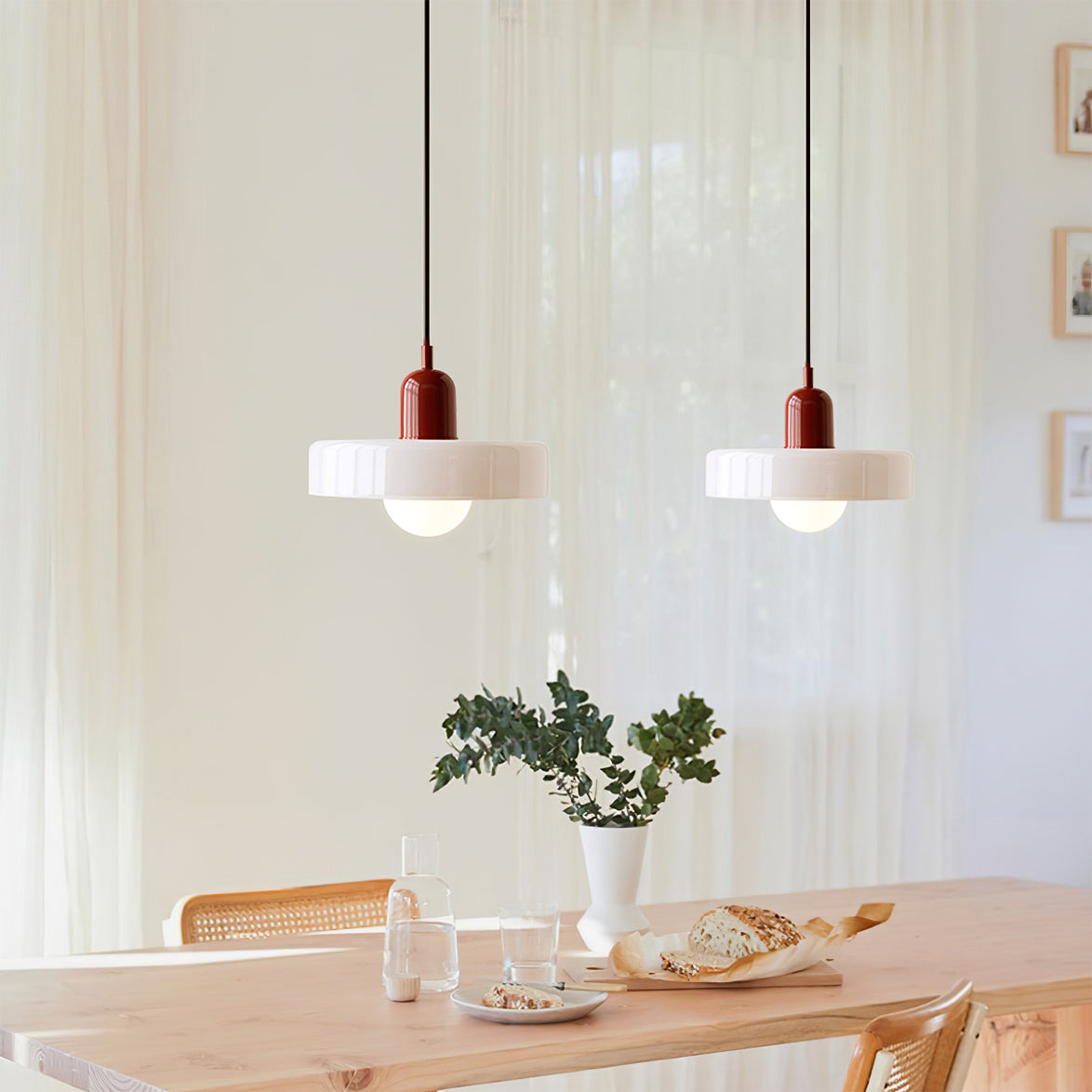 Modern Disc Orb LED Pendant Lamp – Minimalist Globe Hanging Light 1-Light