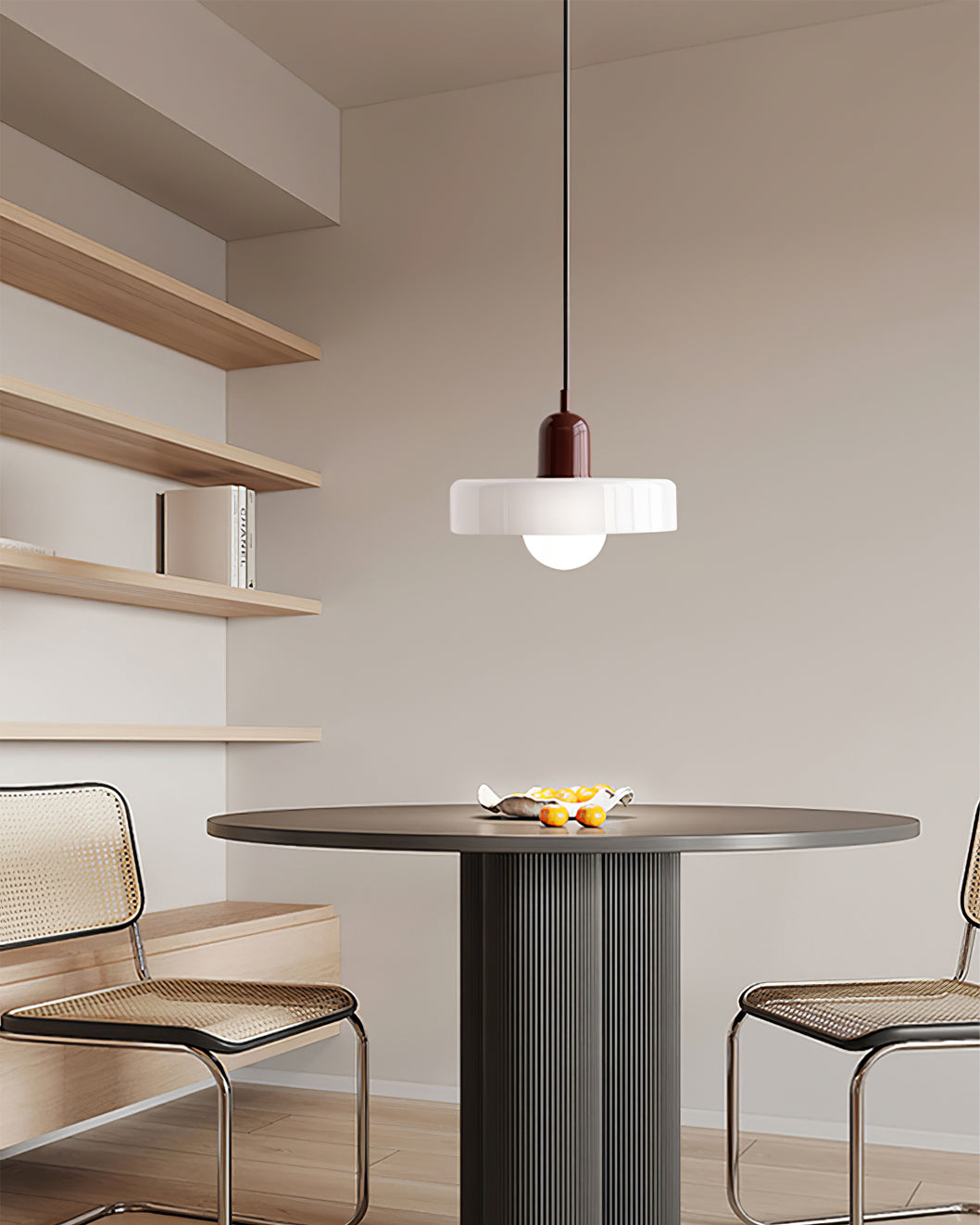 Modern Disc Orb LED Pendant Lamp – Minimalist Globe Hanging Light 1-Light