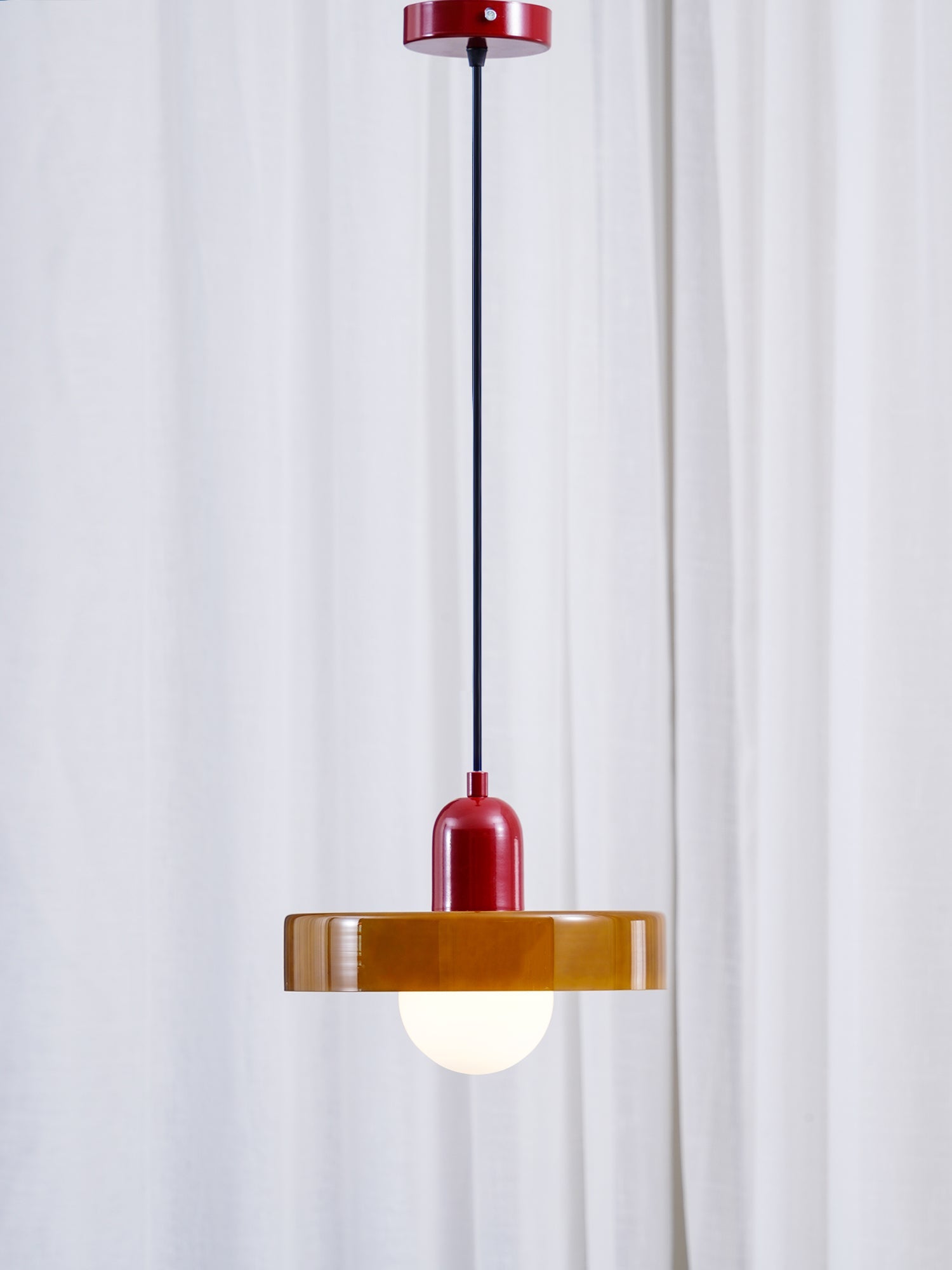 Modern Disc Orb LED Pendant Lamp – Minimalist Globe Hanging Light 1-Light