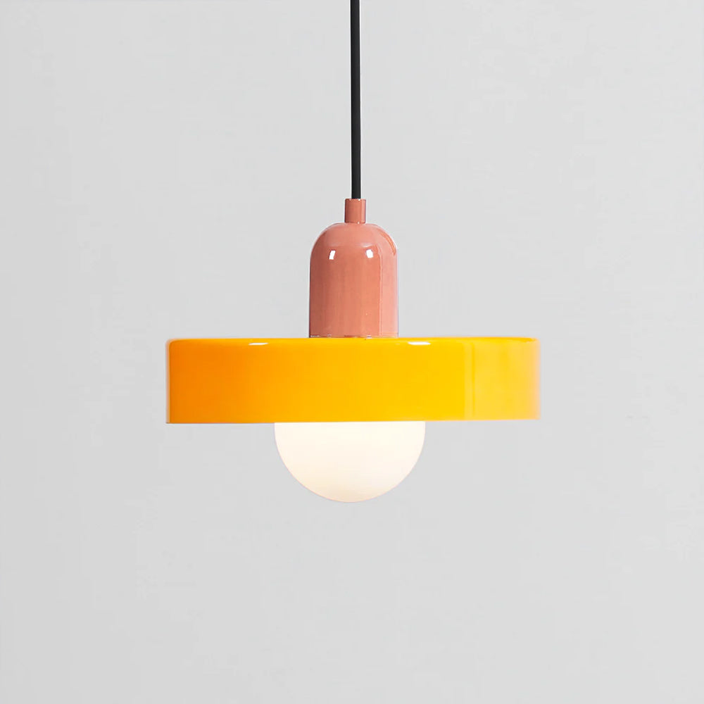 Modern Disc Orb LED Pendant Lamp – Minimalist Globe Hanging Light 1-Light