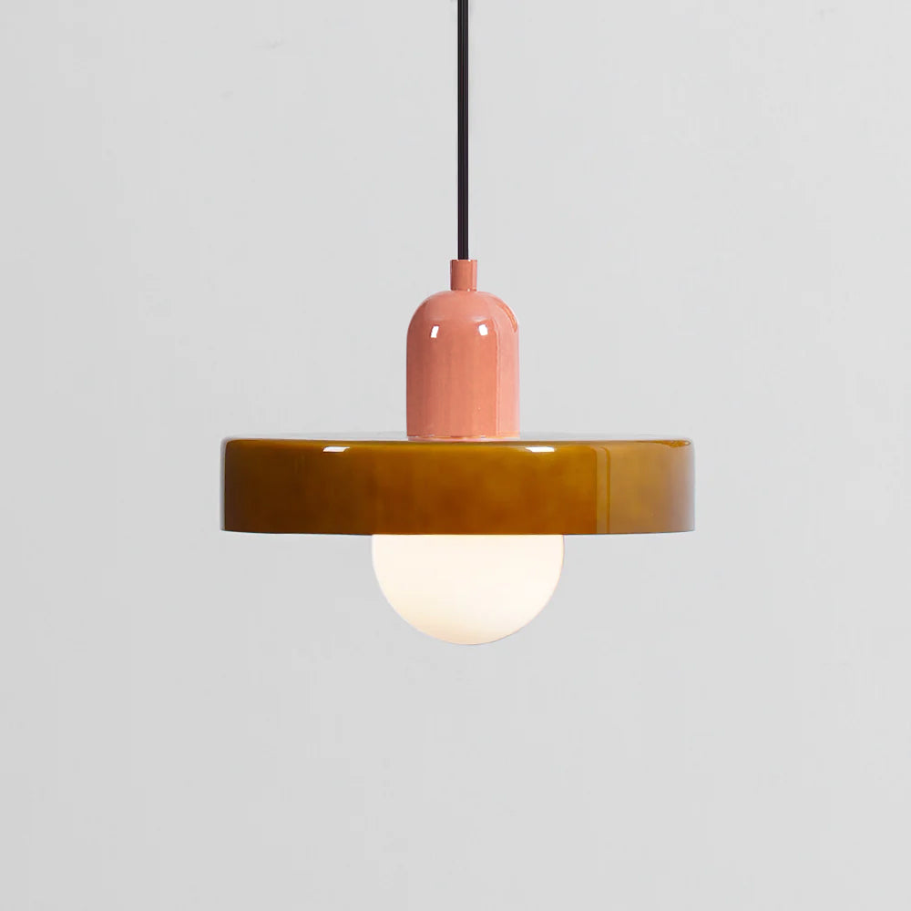 Modern Disc Orb LED Pendant Lamp – Minimalist Globe Hanging Light 1-Light
