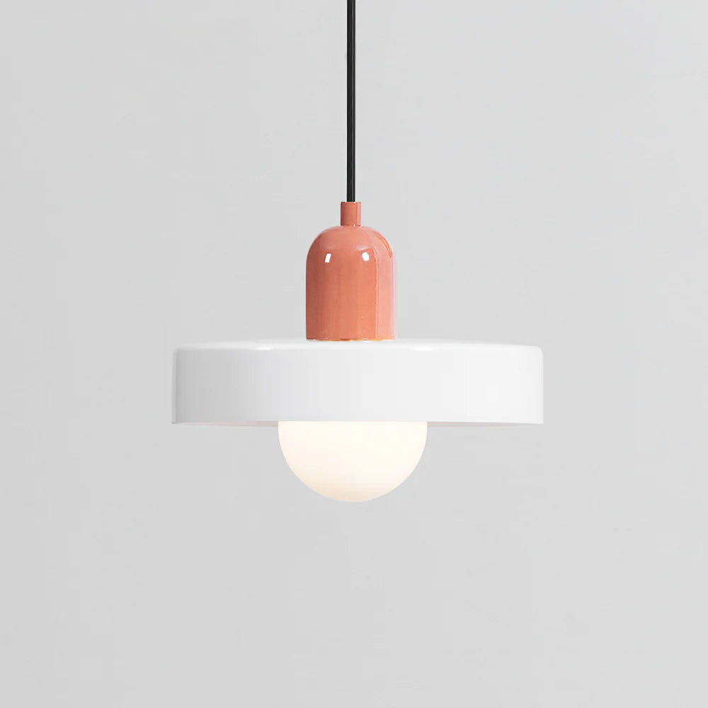 Modern Disc Orb LED Pendant Lamp – Minimalist Globe Hanging Light 1-Light