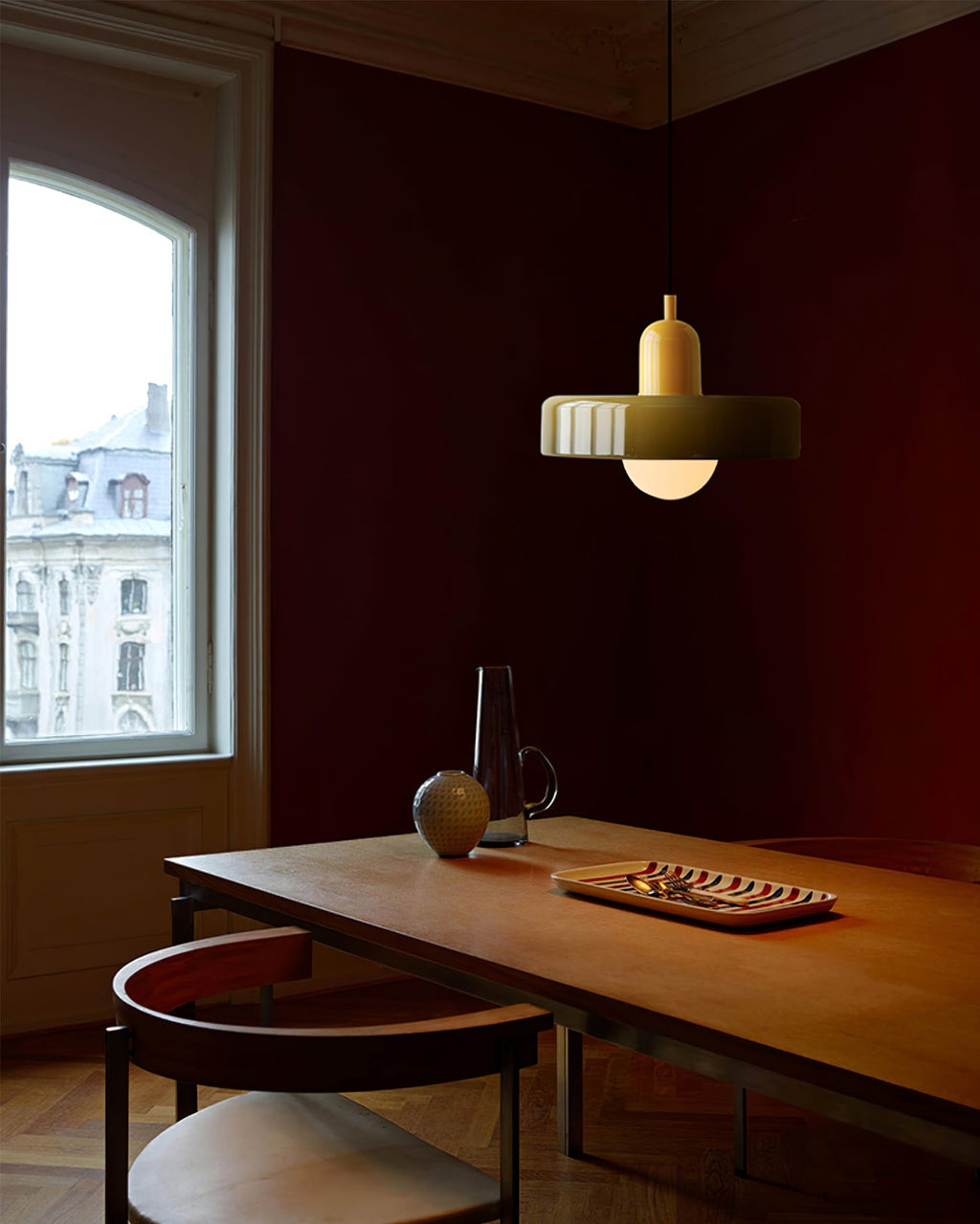 Modern Disc Orb LED Pendant Lamp – Minimalist Globe Hanging Light 1-Light
