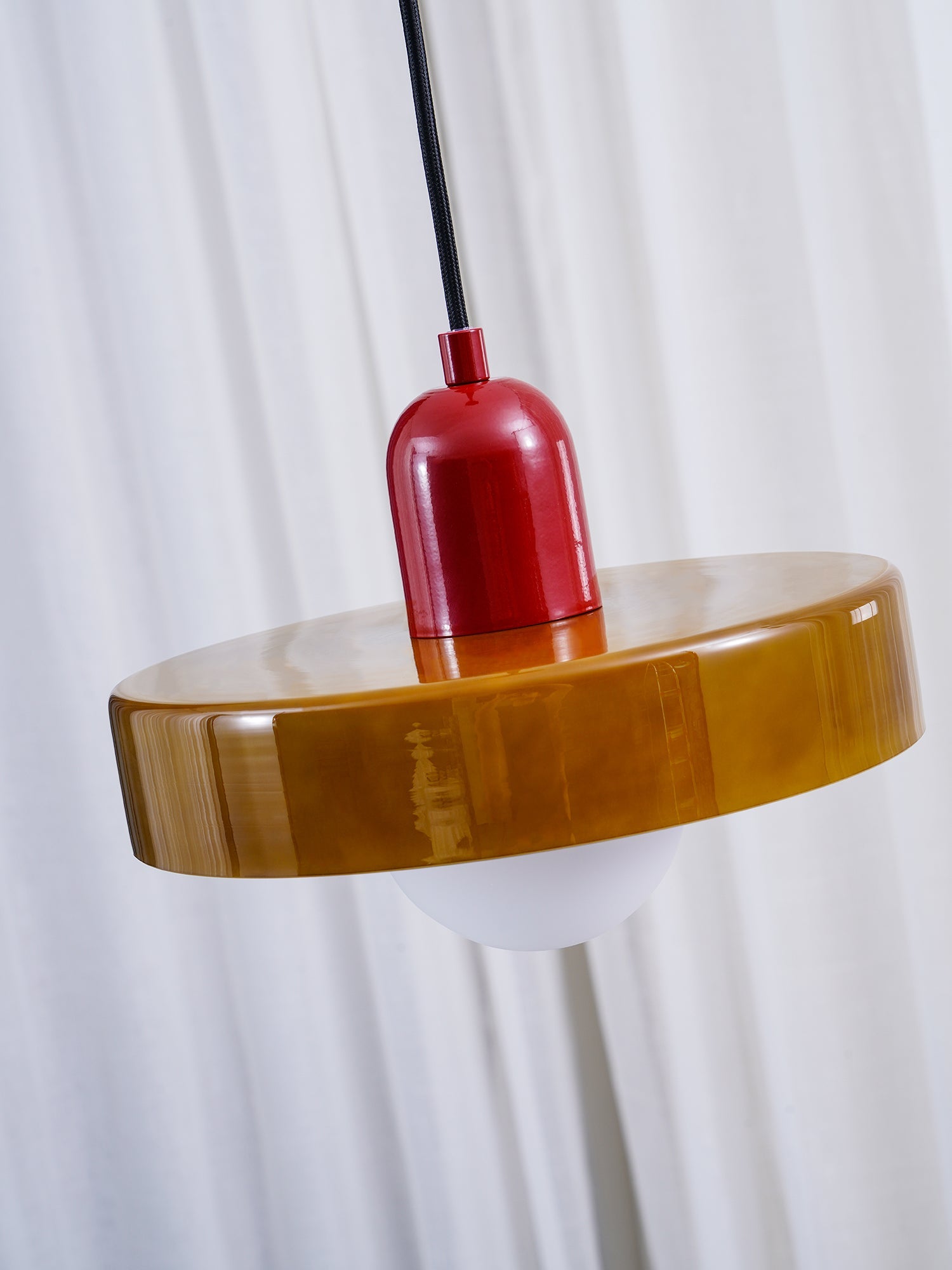 Modern Disc Orb LED Pendant Lamp – Minimalist Globe Hanging Light 1-Light