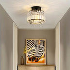 Elegant Crystal Flush Mount Ceiling Light Fixture – Modern LED Ceiling Lamp for Living Room and Bedroom Decor