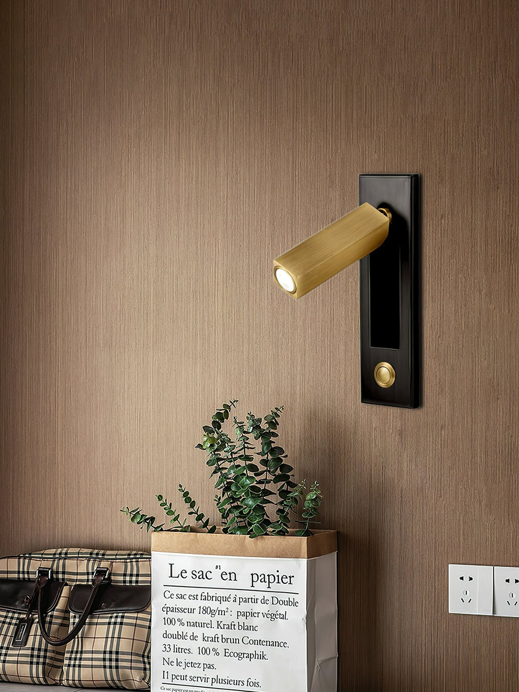 Modern Minimalist Embedded Aluminum LED Wall Sconce 1-Light