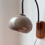 European Solid Wood Glass Globe Wall Sconce Lamp 1-Light