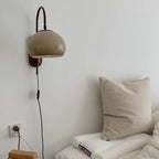 European Solid Wood Glass Globe Wall Sconce Lamp 1-Light