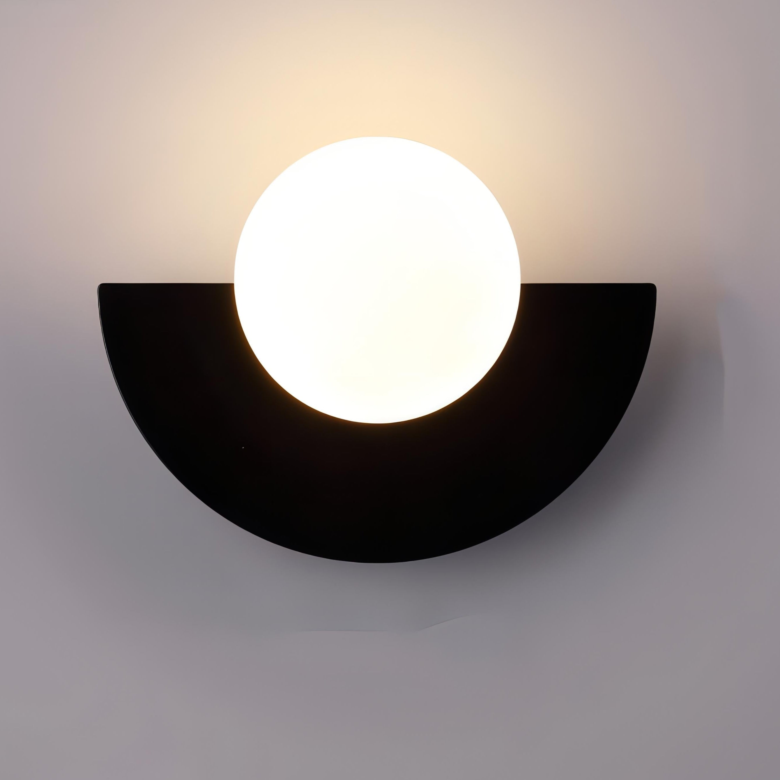 Modern Half Moon LED Wall Light – Minimalist Semicircle Bedside Wall Sconce