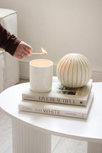 Globe Striped Decorative Ball Home Decor Accent
