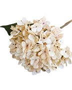 Artificial Short Soft Cream Hydrangea Stem Faux Flower Decor