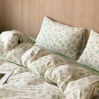Garden Mist Floral Bedding Set Cotton Duvet Cover Pillowcase