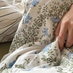 Garden Mist Floral Bedding Set Cotton Duvet Cover Pillowcase