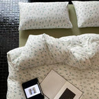 Garden Mist Floral Bedding Set Cotton Duvet Cover Pillowcase