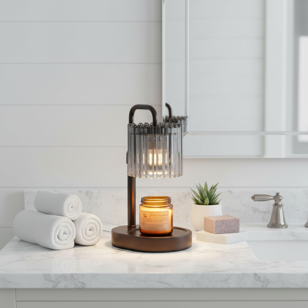 Crystal Stripe Candle Warmer Lamp