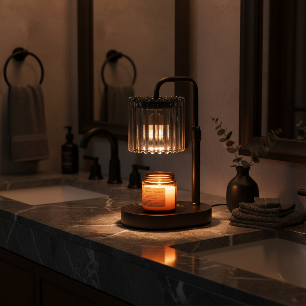 Crystal Stripe Candle Warmer Lamp