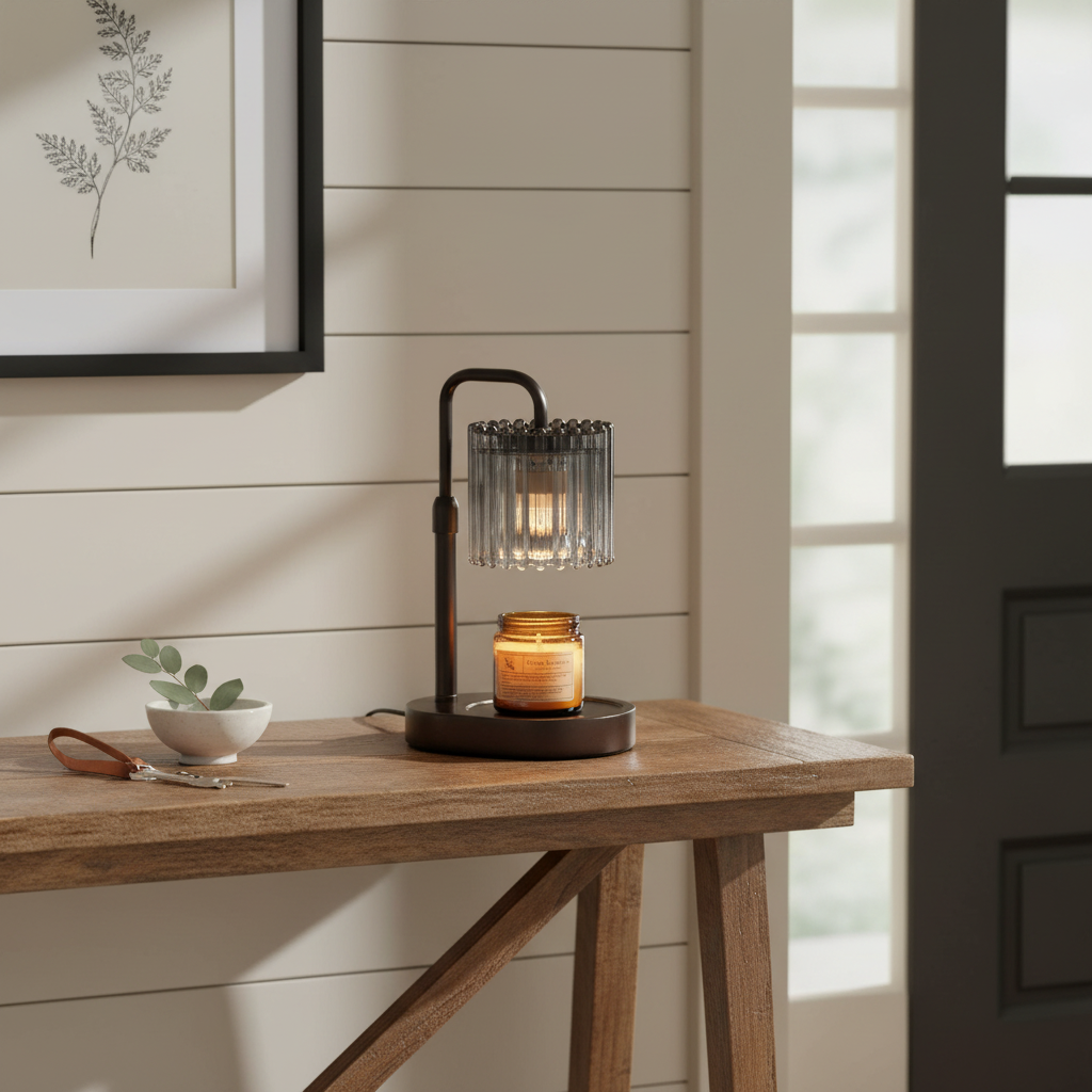 Crystal Stripe Candle Warmer Lamp