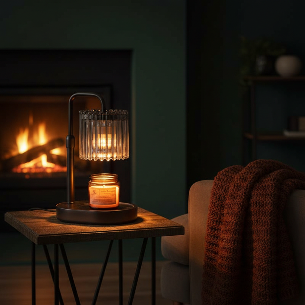Crystal Stripe Candle Warmer Lamp