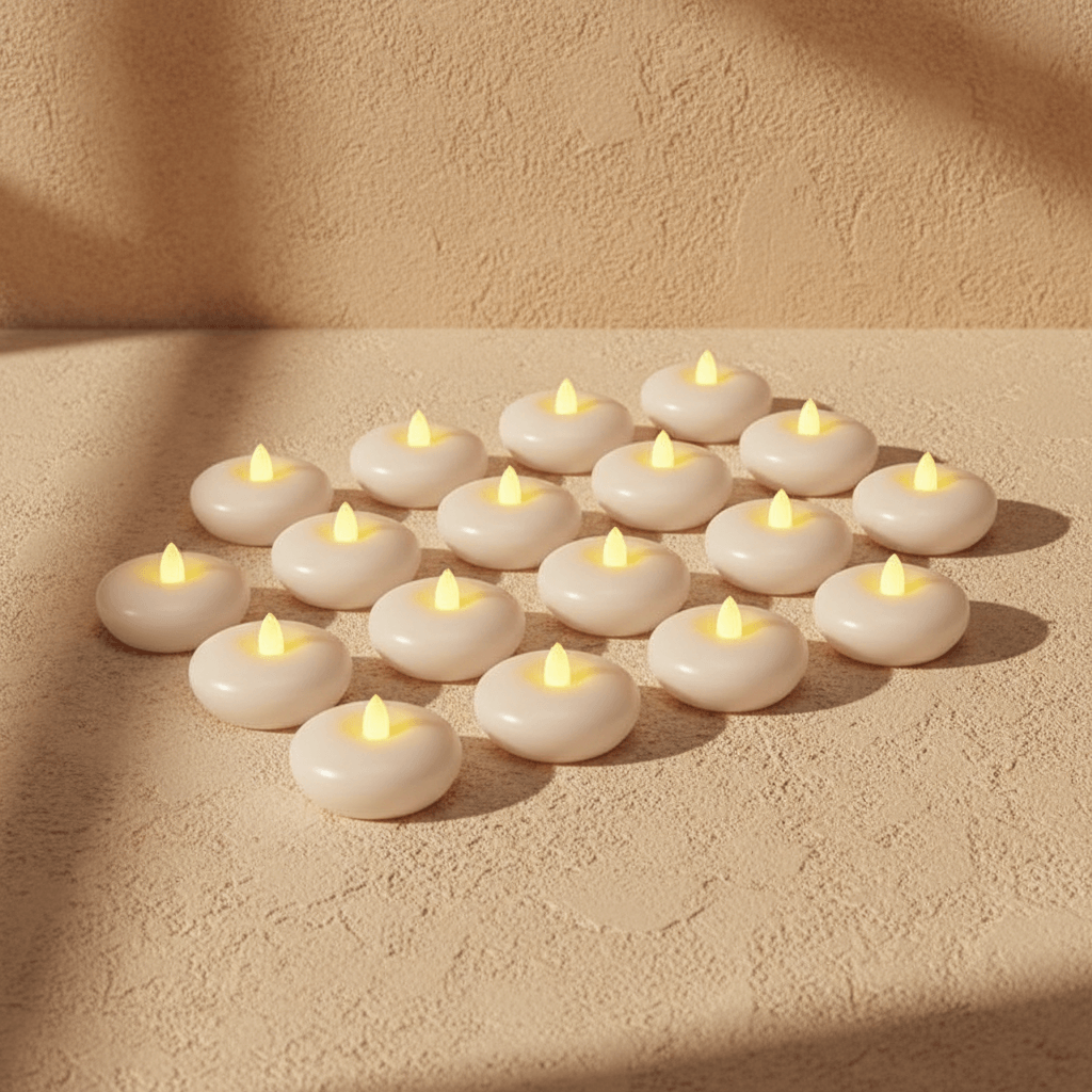 Flameless Floating Candles - 24 Pcs