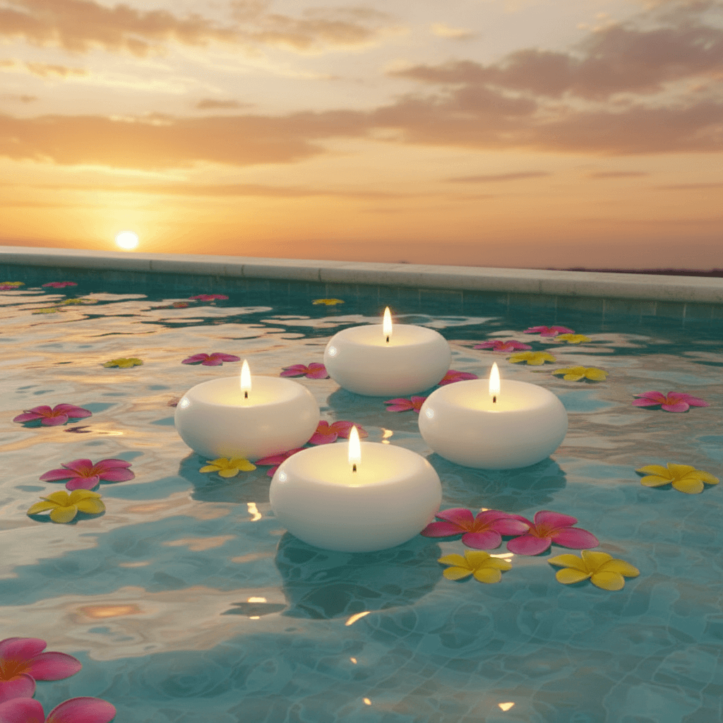 Flameless Floating Candles - 24 Pcs