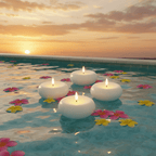 Flameless Floating Candles - 24 Pcs