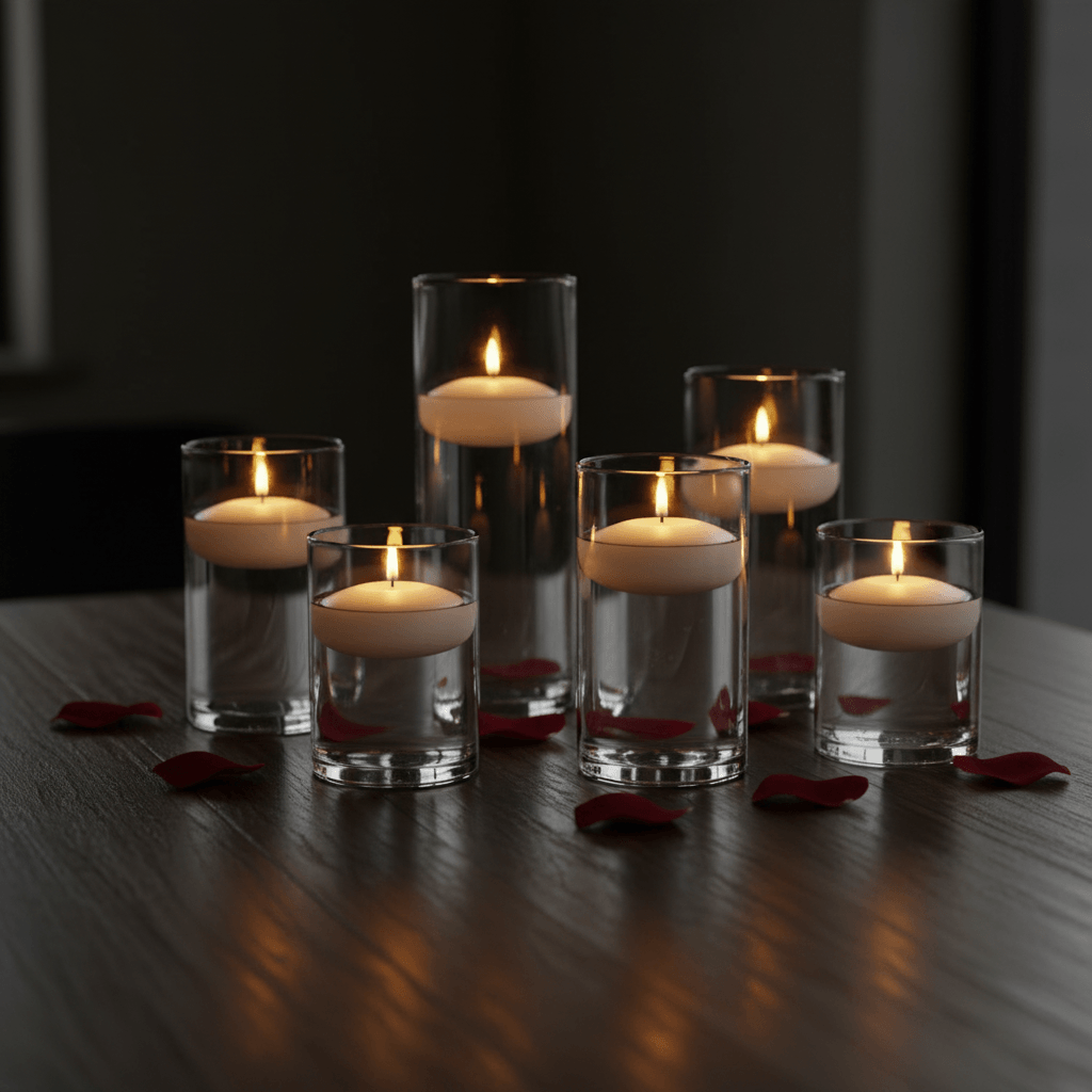 Flameless Floating Candles - 24 Pcs