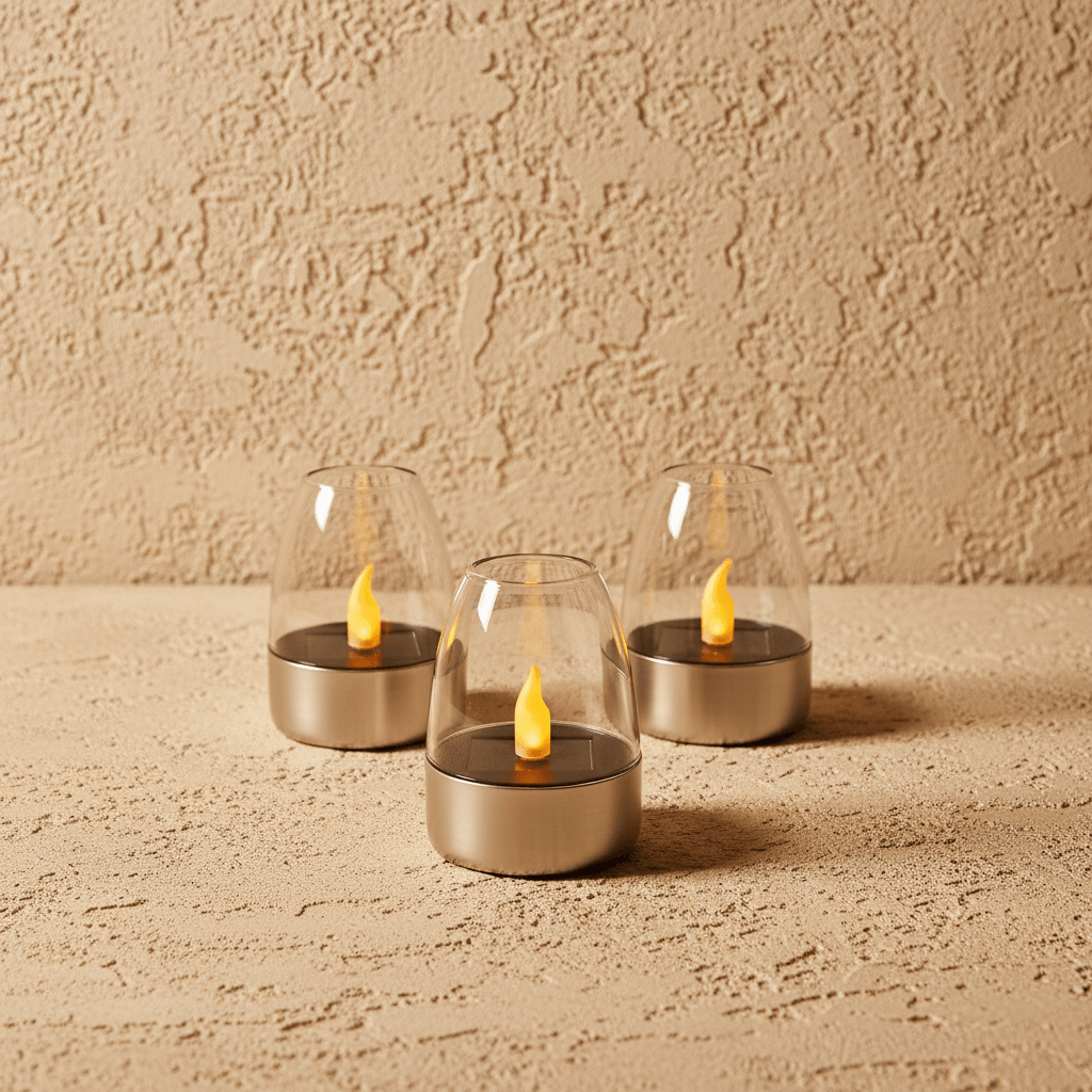 Solar Tea Light Candles - 6 Pcs