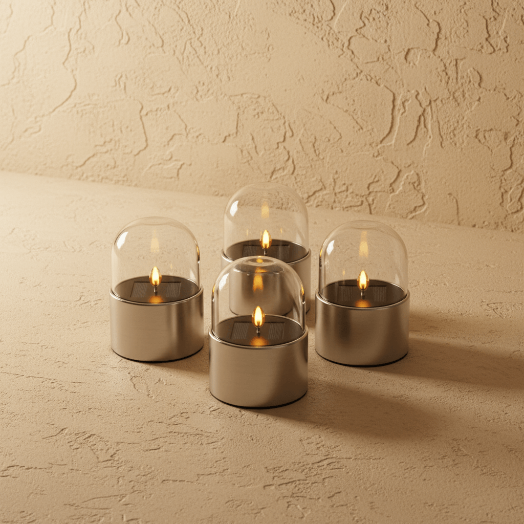 Solar Tea Light Candles - 6 Pcs