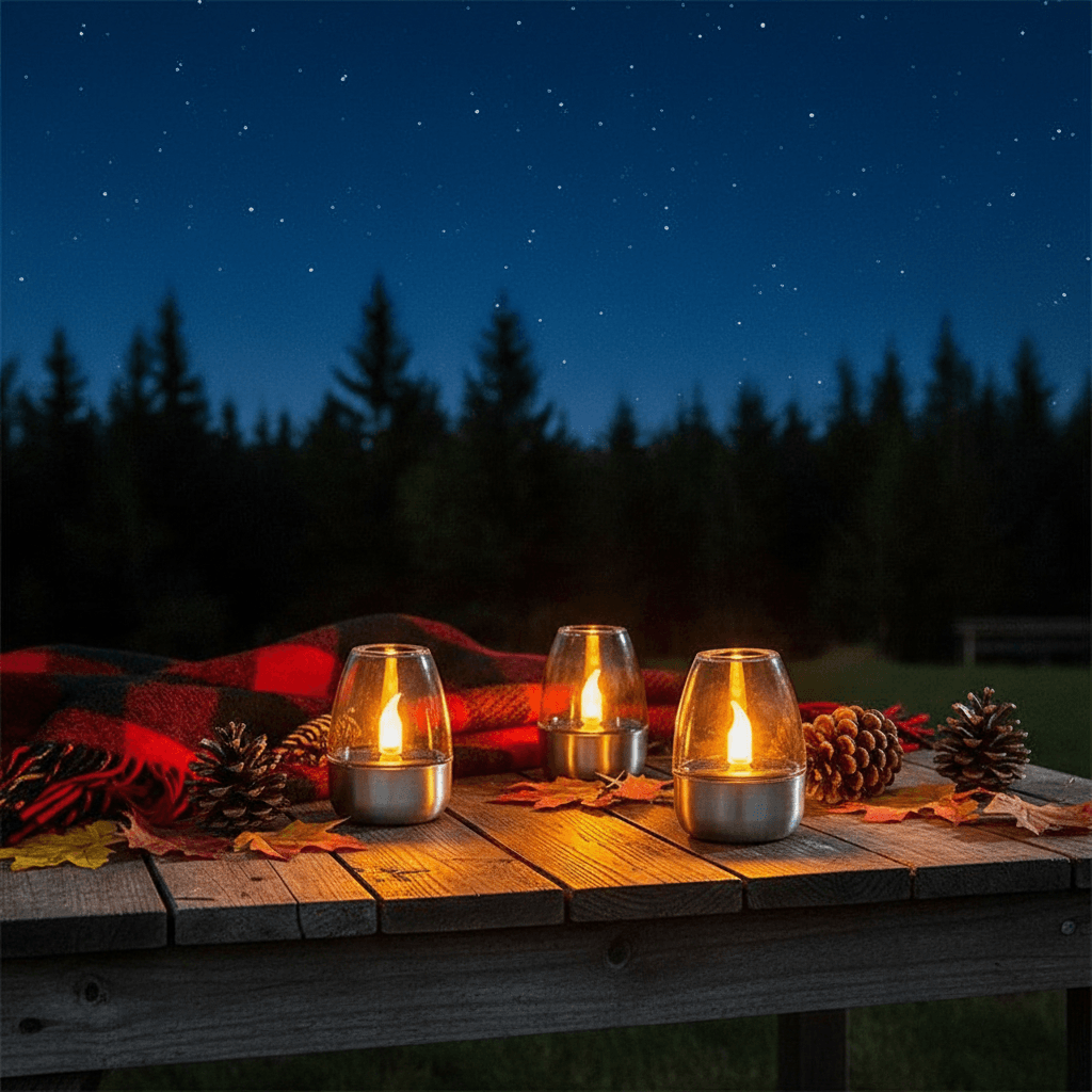 Solar Tea Light Candles - 6 Pcs