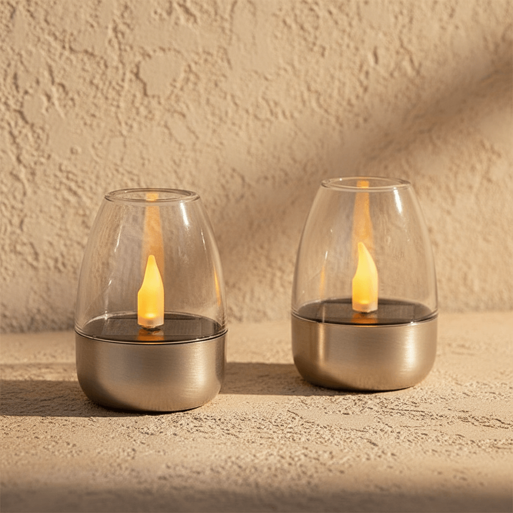 Solar Tea Light Candles - 6 Pcs