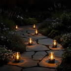 Solar Tea Light Candles - 6 Pcs