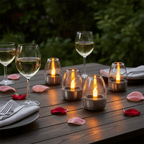 Solar Tea Light Candles - 6 Pcs
