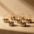 Solar Tea Light Candles - 6 Pcs