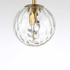 Nordic Brass Glass Globe Wall Sconce LED 1-Light