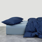 Harbor Stripe Duvet Cover Nautical Cotton Bedding Bedroom
