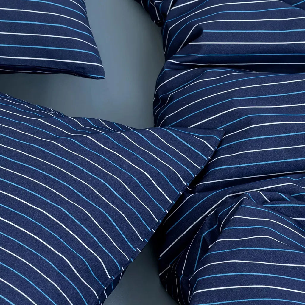 Harbor Stripe Duvet Cover Nautical Cotton Bedding Bedroom