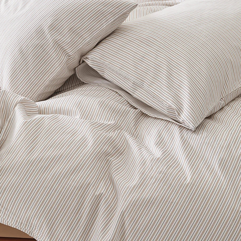 Harbor Stripe Duvet Cover Nautical Cotton Bedding Bedroom